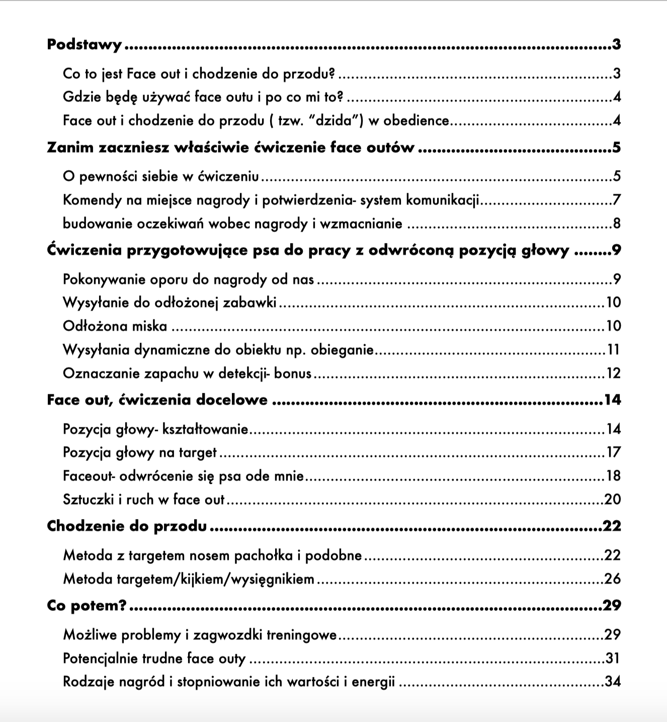 "Face out i chodzenie do przodu" poradnik w formie e-booka z filmikami - obrazek 2